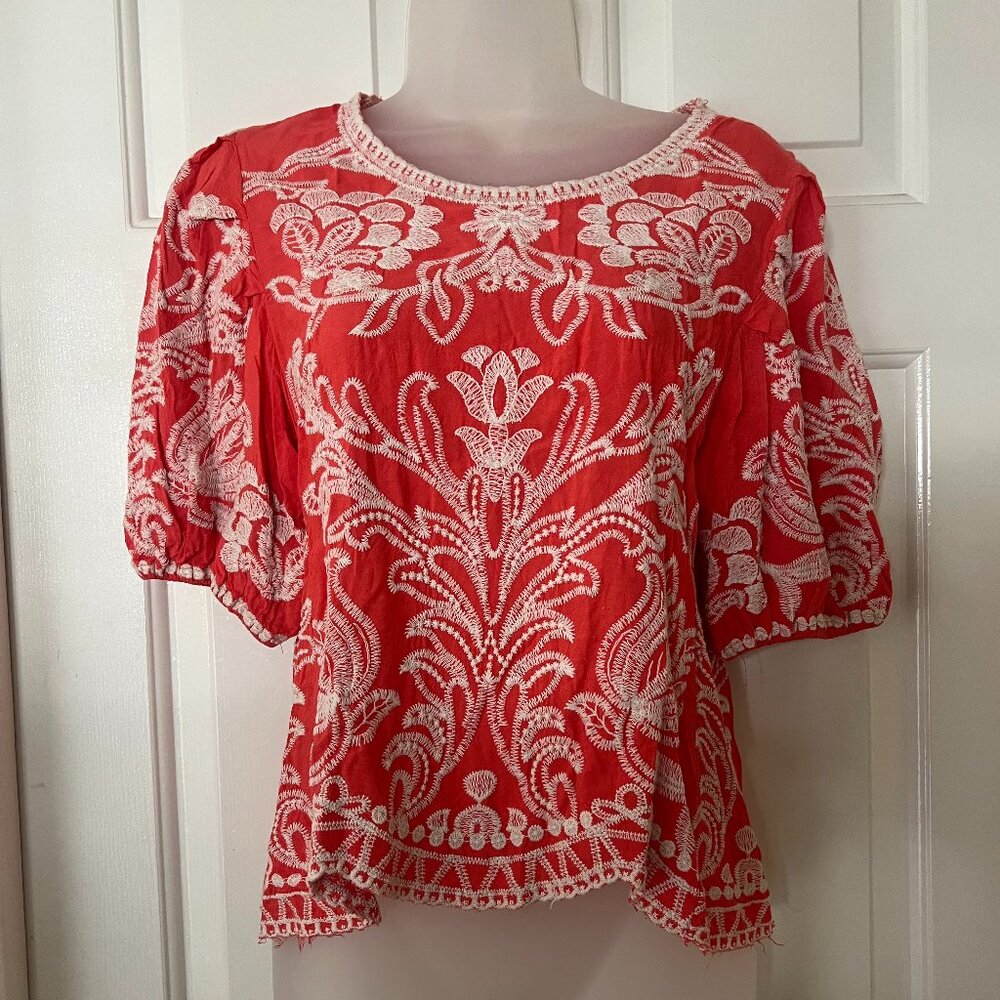 Solitaire Coral Floral Top